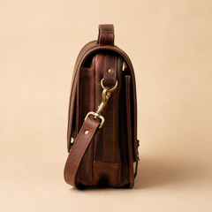 Full-Grain Leather Messenger Briefcase — view 6