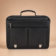 Full-Grain Leather Messenger Briefcase — view 13
