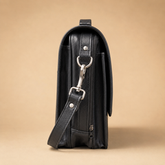 Full-Grain Leather Messenger Briefcase — view 12