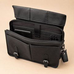 Full-Grain Leather Messenger Briefcase — view 15