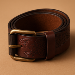 Bellvari Serpent leather belt with snap-closure detail. — view 7
