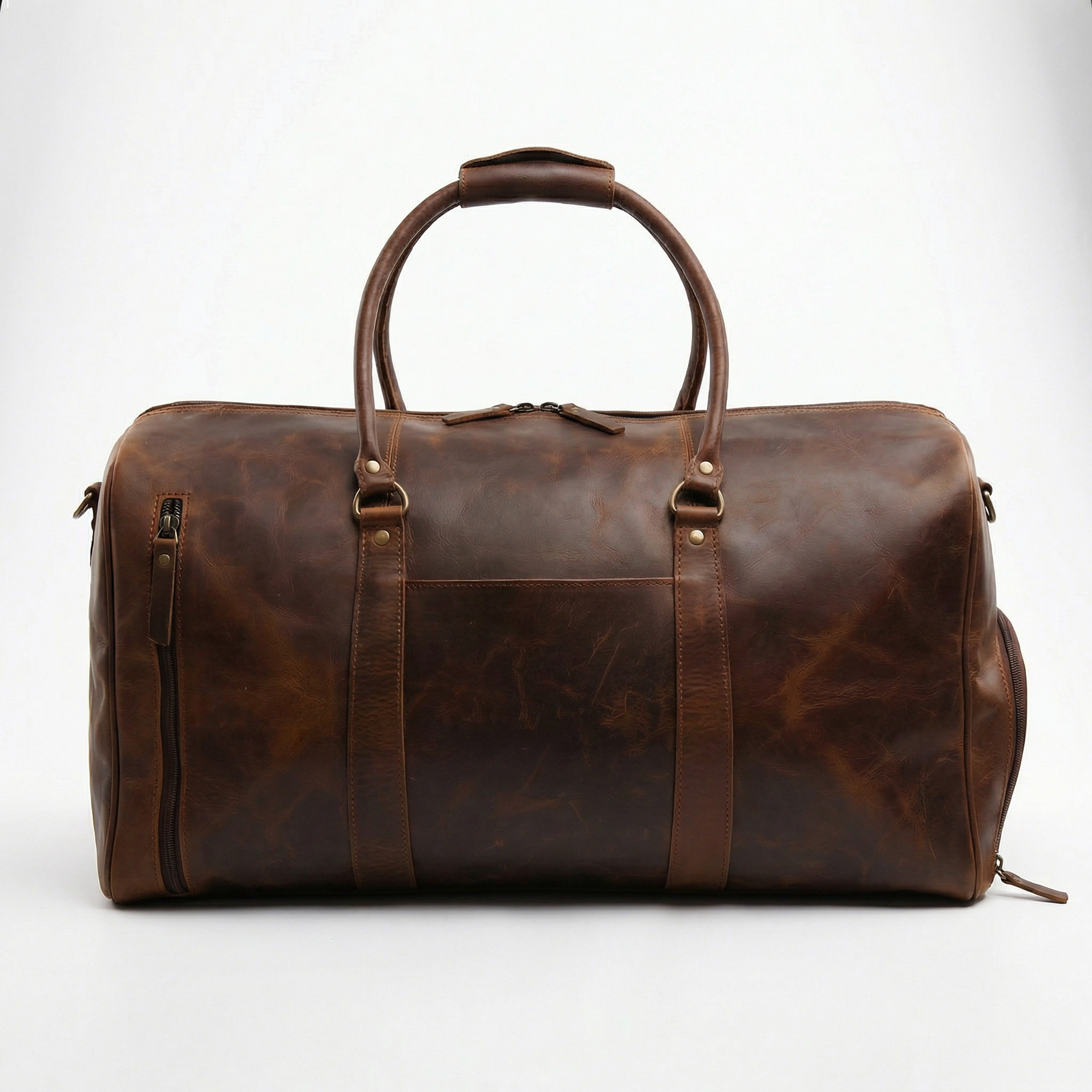 Bellvari The Weekender - Full-Grain Leather Duffel Bag, Carry-On