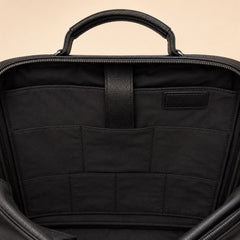 Black — messenger briefcase interior, black fabric lining — view 20