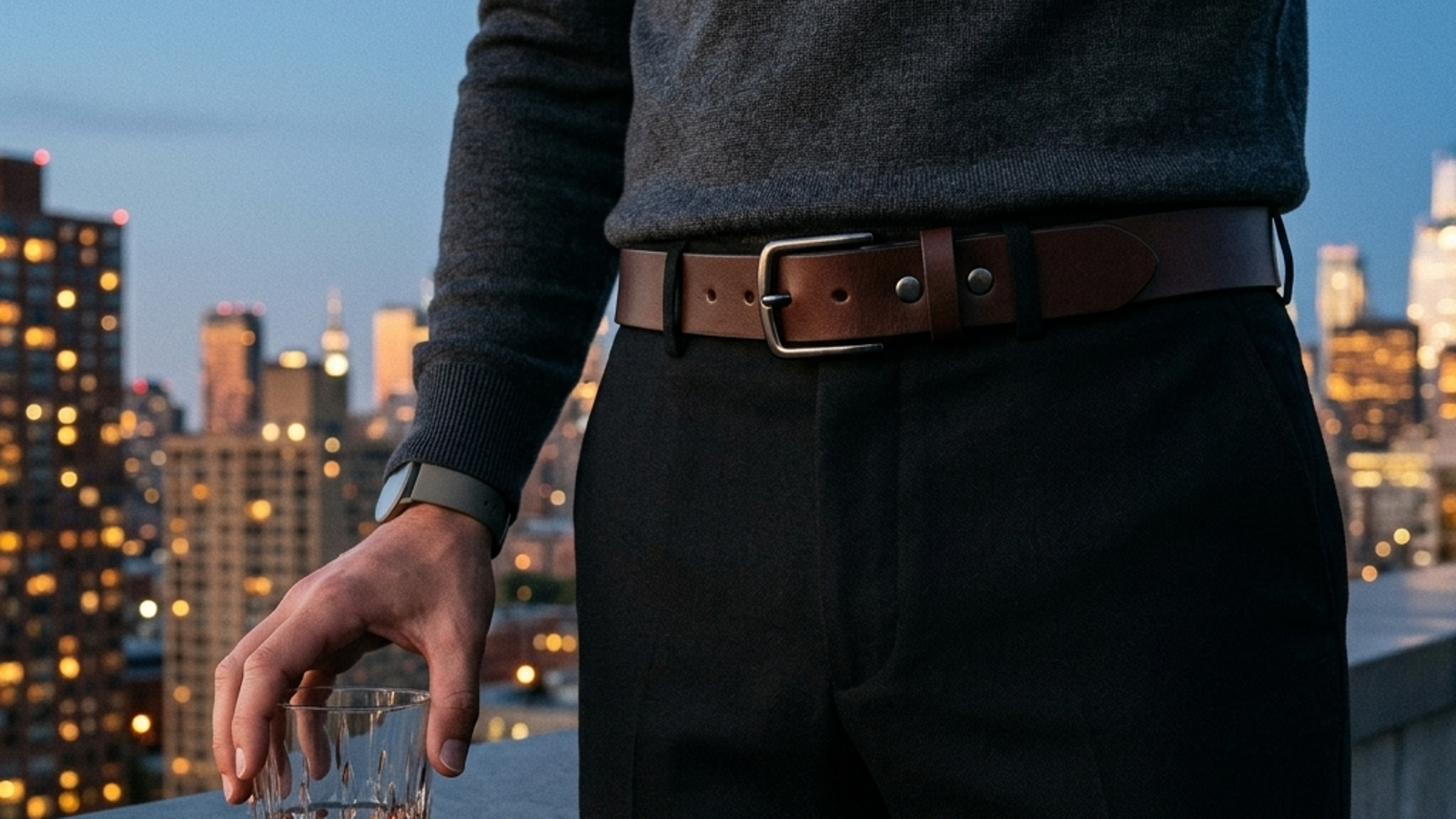The Nightfall - Men’s Full-Grain Leather Belt
