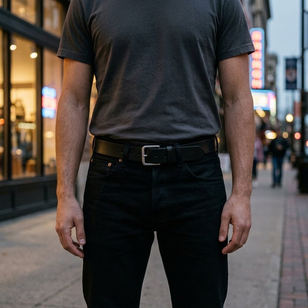 Black denim · Tee