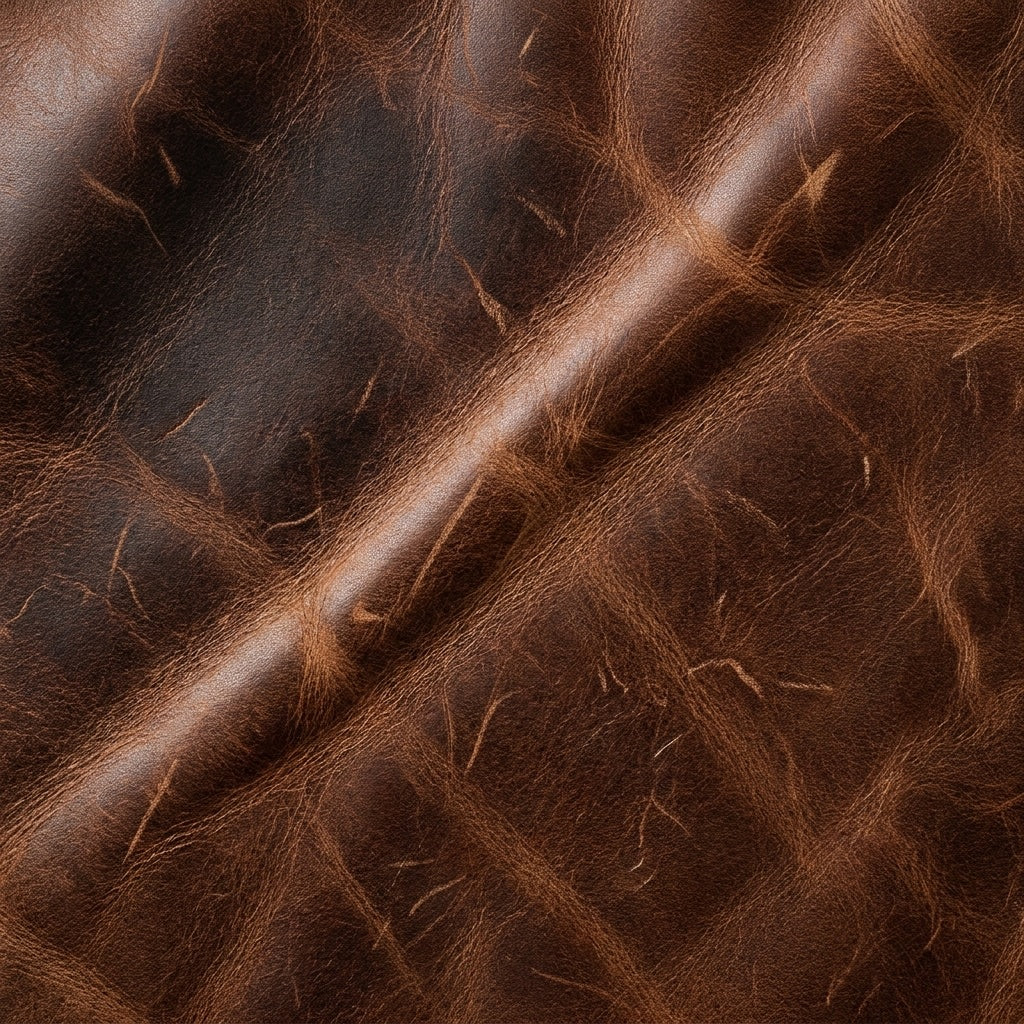 Broken in With use, colour can deepen and creases become more visible.