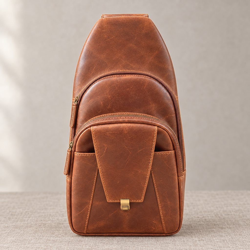 New leather Warm cognac with natural variation in tone and grain.